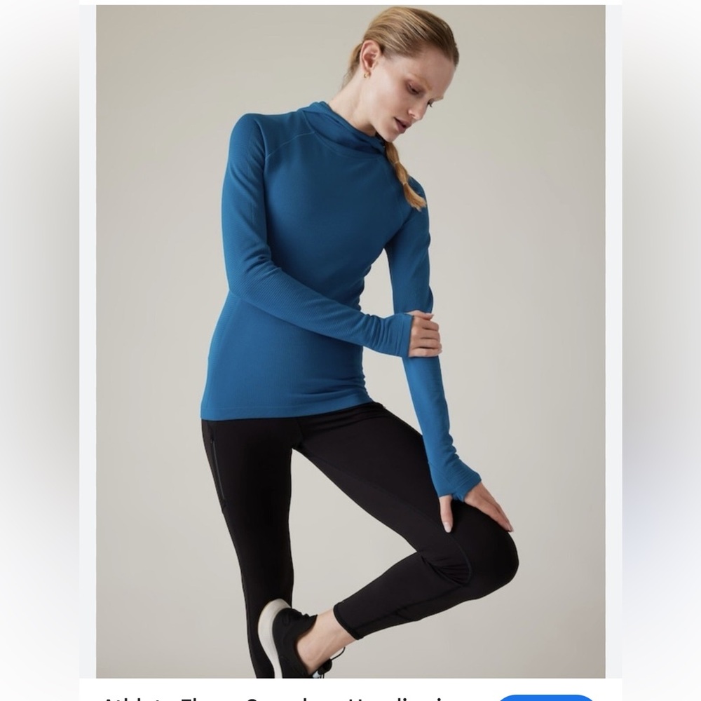 Athleta Flurry Seamless hoodie blue XS, S